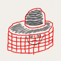 Icon Hut mit schwarzem Schleier auf dem Kopf